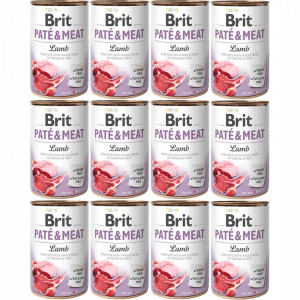 BRIT Paté & Meat Lamb - mokré krmivo pro psy - 12x400g