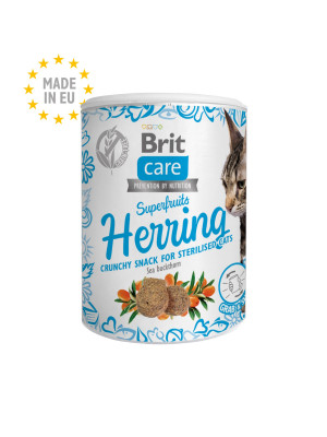 BRIT Care Cat Snack Superfruits Herring - pamlsek pro kočky - 100 g