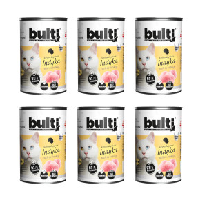 BULTI Krůtí mleté maso - mokré krmivo pro kočky - 6x400g