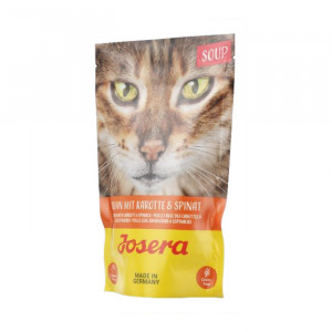 JOSERA Kuřecí polévka s mrkví a špenátem - vlhké krmivo pro kočky - 70 g