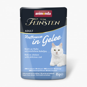 ANIMONDA Vom Feinsten Adult Raffinesse v želé bohatá na kuře s treskou - mokré krmivo pro kočky - 85 g