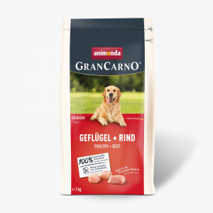 ANIMONDA Gran Carno Senior Drůbež s hovězím - suché krmivo pro psy - 1 kg