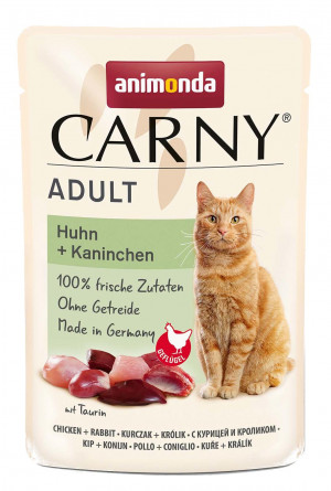 ANIMONDA Carny Adult Chicken and rabbit - mokré krmivo pro kočky - 85g