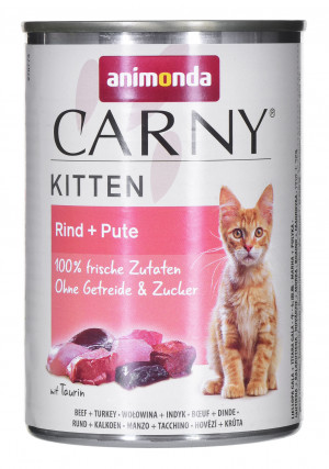ANIMONDA Carny Kitten Beef Turkey - mokré krmivo pro kočky - 400 g 