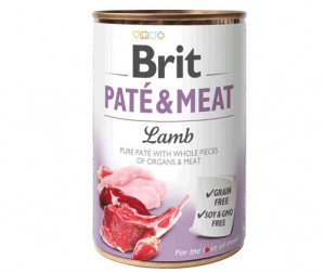 BRIT Paté & Meat s jehněčím masem - mokré krmivo pro psy - 400 g