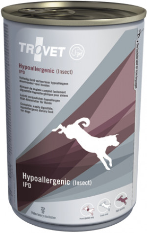 TROVET Hypoalergenní IPD s hmyzem - vlhké krmivo pro psy - 6x400g