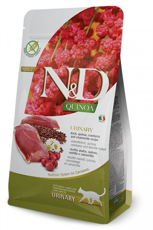 FARMINA N&D Quinoa Urinary Duck suché krmivo pro kočky - 5kg