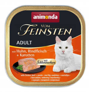 ANIMONDA Vom Feinsten Adult Chicken, beef and carrots - mokré krmivo pro kočky - 100g
