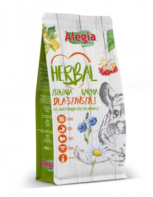 ALEGIA Herbal - suché krmivo pro činčily - 600g
