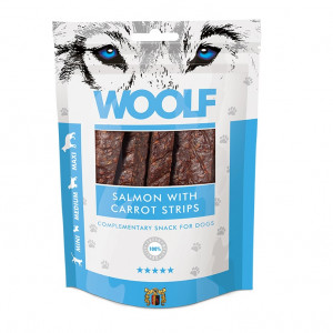 WOOLF Salmon with carrot strips - pamlsek pro psa - 100g