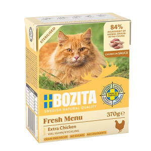 BOZITA Fresh Menu Sterilised Extra Chicken - mokré krmivo pro kočky - 370g