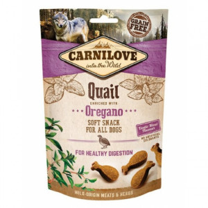 CARNILOVE Semi-Moist Snack Quail & Oregano - pochoutka pro psy s křepelkou a oreganem - 200 g 