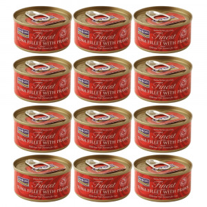 FISH4CATS Tuna fillet with prawn - mokré krmivo pro kočky - 12x70g