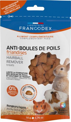 FRANCODEX Anti-Hooking Treats - pochoutka pro králíky - 50g