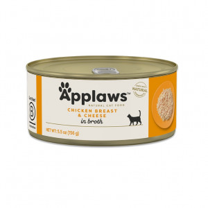 APPLAWS Chicken breast and cheese in broth - mokré krmivo pro kočky - 156g