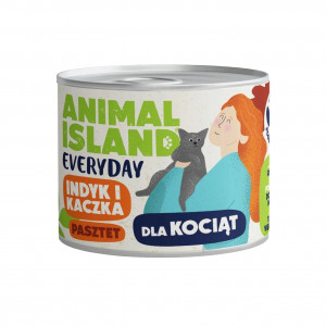 ANIMAL ISLAND Everyday Turkey and duck for kittens - mokré krmivo pro kočky - 185g