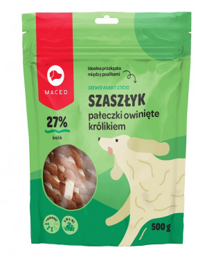 MACED Rabbit wrapped rawhide sticks - žvýkačka pro psy - 500 g