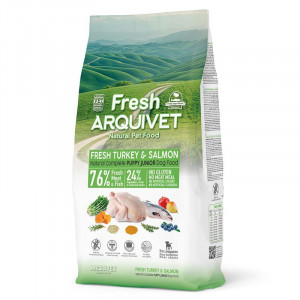ARQUIVET Fresh Puppy Krůtí a Losos - polo-mokré krmivo pro psy - 10kg