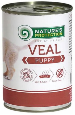 NATURE'S OCHRANA Puppy Telecí - mokré krmivo pro štěňata - 400 g