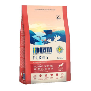 BOZITA Purely Adult Large Beef and salmon - suché krmivo pro psy - 2,5kg