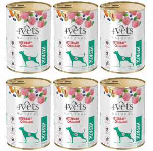 4VETS Natural Hepatic Dog - vlhké krmivo pro psy - 6x400g
