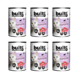 BULTI Rich in lamb - mokré krmivo pro kočky - 6x400g