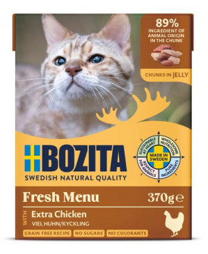 BOZITA Kuře v želé - mokré krmivo pro kočky - 370 g