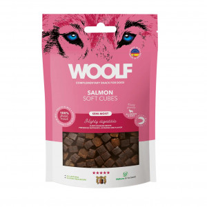 WOOLF Soft Cubes Salmon - pamlsek pro psa - 100g