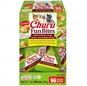 INABA Churu Fun bites Chicken and pumpkin - pamlsek pro kočky - 8x12g
