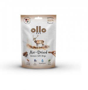 OLLO Air-Dried Venison strips - pamlsek pro psa - 80g