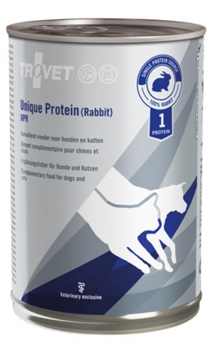 TROVET Unique Protein UPR with rabbit - Mokré krmivo pro psy a kočky - 400 g