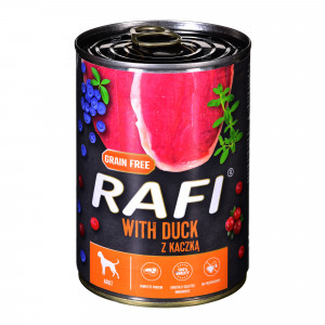 Dolina Noteci RAFI kachna, borůvky, brusinky - vlhké krmivo pro psy 400 g