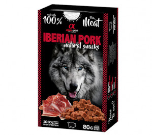 ALPHA SPIRIT Iberské vepřové natural snacks - pamlsek pro psa - 80g