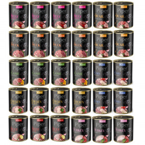 DOLINA NOTECI Piper Animals Mix příchutí - mokré krmivo pro psy - 30x800g