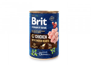 BRIT Premium By Nature Chicken and Hearts - vlhké krmivo pro psy - 400 g