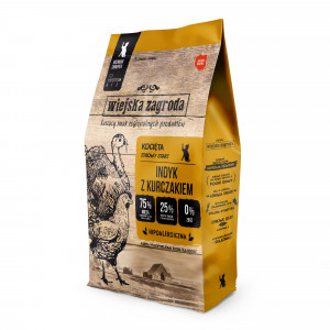 WIEJSKA ZAGRODA Turkey with chicken - suché krmivo pro kočky - 5kg