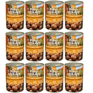 ARQUIVET Čerstvé krůtí masové kuličky - vlhké krmivo pro psy - 12x400g