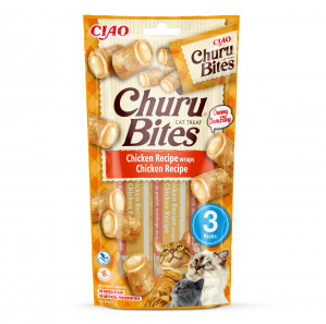 INABA Churu Bites Chicken recipe wraps - pamlsek pro kočky - 3x10 g