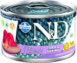 FARMINA N&D Cat Natural Tuna&Shrimp - vlhké krmivo pro kočky - 140 g