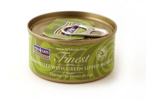 FISH4CATS Tuna fillet with green lipped mussel - mokré krmivo pro kočky - 70g