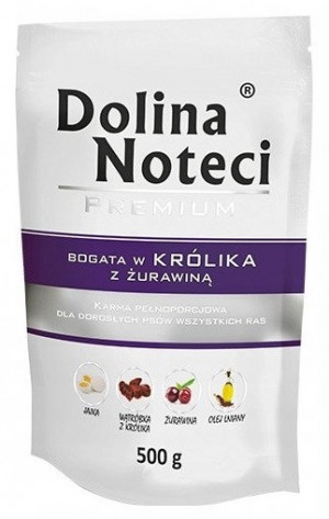DOLINA NOTECI Premium Rich in rabbit with cranberries - Mokré krmivo pro psy - 500 g