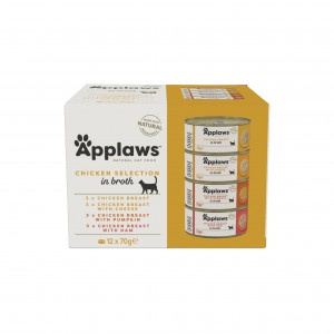 APPLAWS Chicken Selection in Broth - mokré krmivo pro kočky - 12x70g