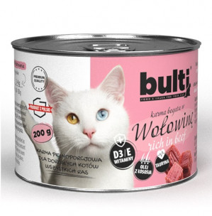 BULTI Rich in beef - mokré krmivo pro kočky - 200g
