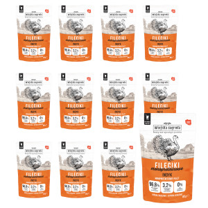 WIEJSKA ZAGRODA Monoproteinové filetky Krůta – mokré krmivo pro kočky – 12x85g