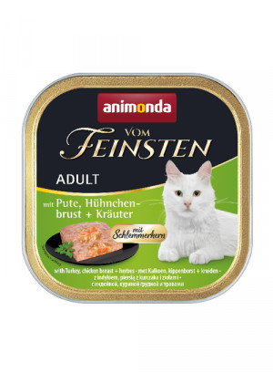 ANIMONDA Vom Feinsten Adult Turkey, chicken breast and herbs - mokré krmivo pro kočky - 100g