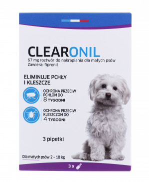 FRANCODEX Clearonil Small breed - kapky proti parazitům pro psy - 3 x 67 mg