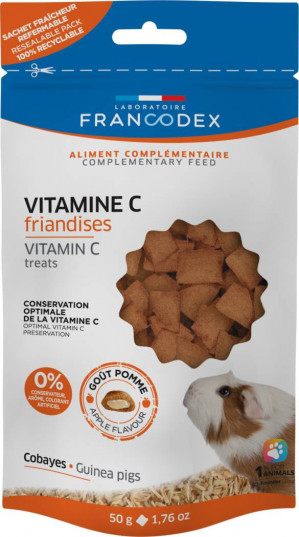 FRANCODEX Vitamin C treats - pamlsek pro morčata - 50g