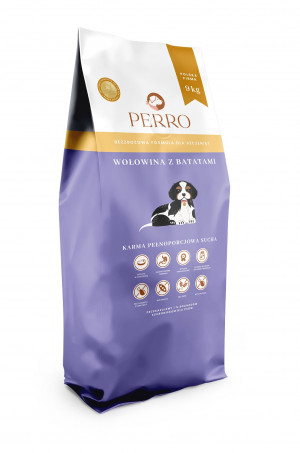 PERRO Junior Beef with sweet potatoes - suché krmivo pro psy - 9kg