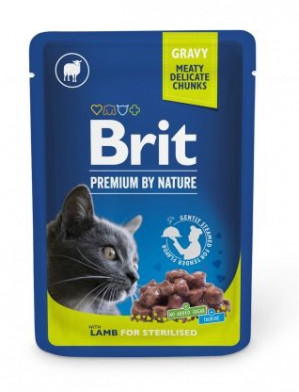 BRIT Premium by Nature Lamb for Sterilized - mokré krmivo pro kočky - 100 g 