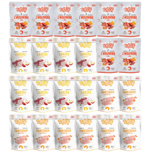 TUF TUF MIX 3 příchutě v sáčcích - vlhké krmivo pro psy - 24x500g